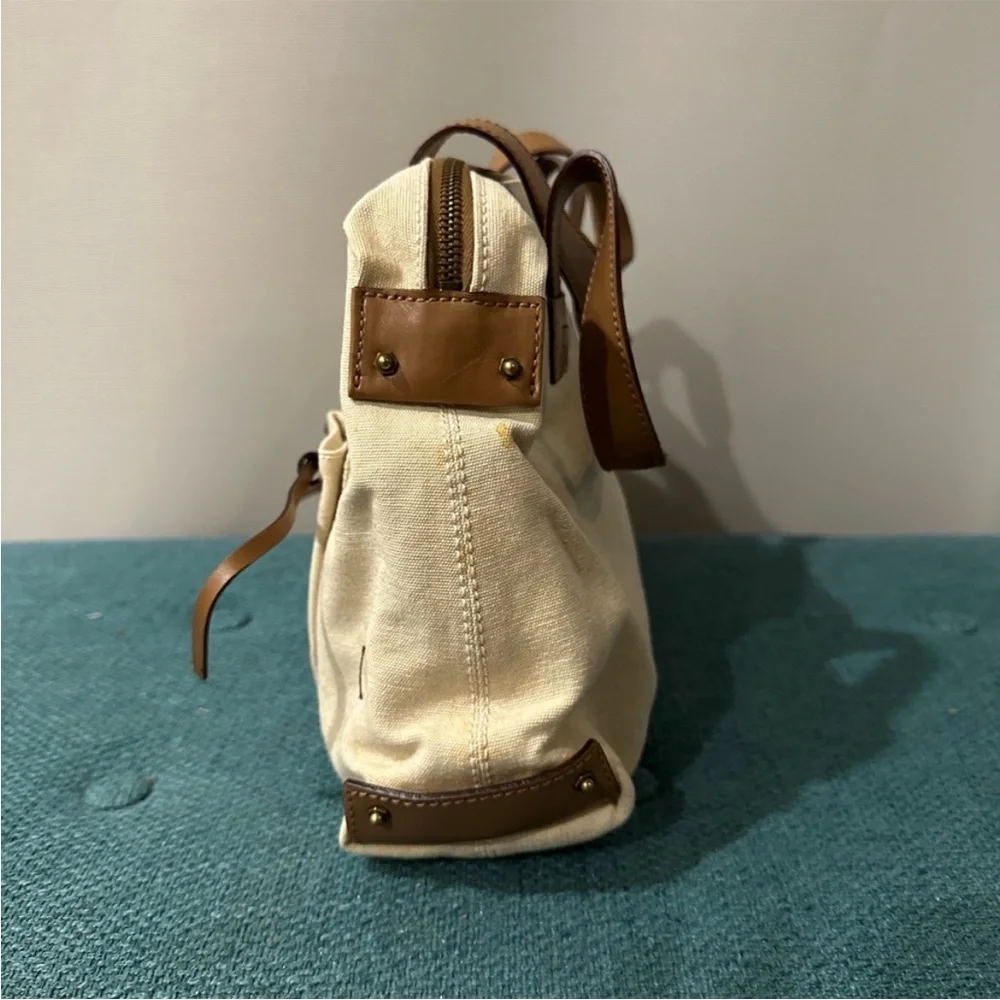 Gucci Canvas Tote Bag with Brown Leather Accents - Picture 4 of 6
